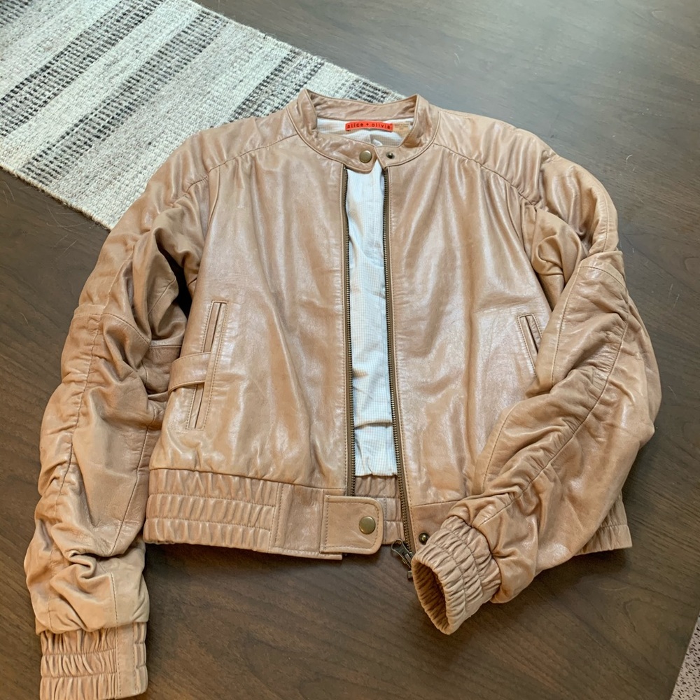 Alice + Olivia leather jacket